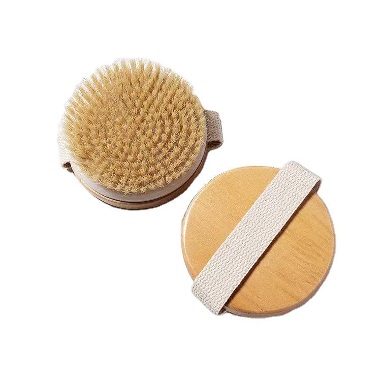 Wooden bath scrub brush for dry skin - Image 3
