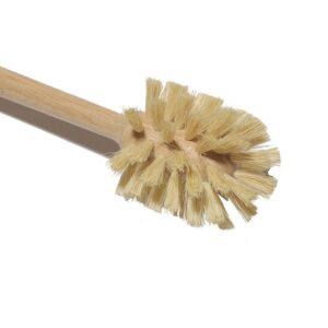 35cm long bamboo bottle brush with a round bristle head made of natural sisal, shown on a white background.