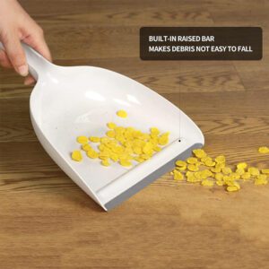 JEYGO dustpan and brush set featuring a wooden handle and durable bristles, designed for efficient daily cleaning.