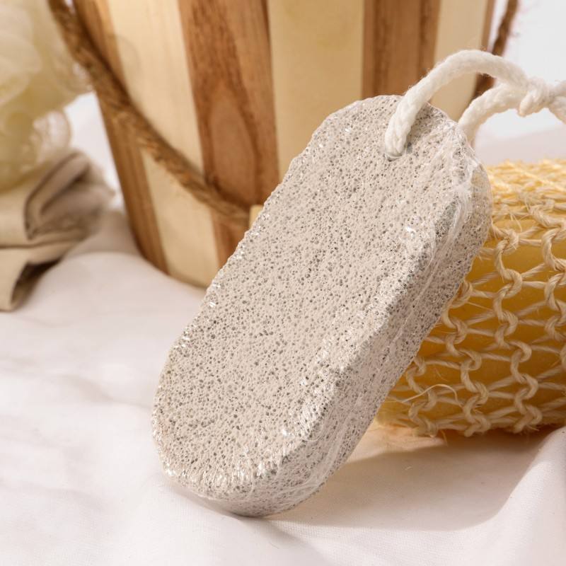 Bamboo bath set with wooden tub, bath tools, sponge, pumice stone, and brush made from non toxic body care materials.