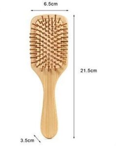 Bamboo hair brushes with wooden pins designed as a scalp massager comb for everyday hair grooming.