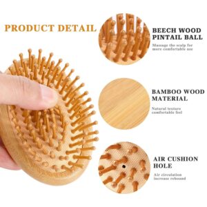 JEYGO Bamboo Massage Comb, designed with natural beech wood bristles, for scalp massaging and hair care.