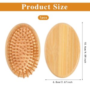 JEYGO Bamboo Massage Comb, designed with natural beech wood bristles, for scalp massaging and hair care.