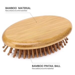 JEYGO Bamboo Massage Comb, designed with natural beech wood bristles, for scalp massaging and hair care.