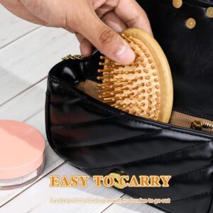 JEYGO Bamboo Massage Comb, designed with natural beech wood bristles, for scalp massaging and hair care.