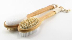 Best 100% Natural Bristle Brushes with Long Handle Bamboo Brush, Body Brush Double Faced brush