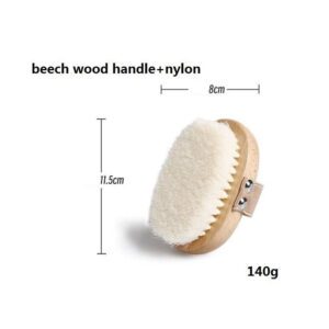 The best dry body brush made of beech wood and soft bristles, perfect for exfoliating and rejuvenating skin.