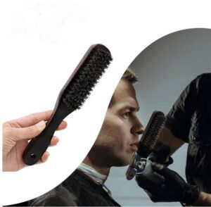 JEYGO boar bristle beard cleaning brush with wooden handle, designed for precise beard grooming and styling.