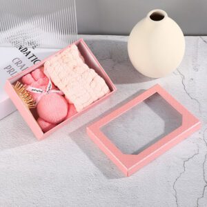 Pink Christmas bath towel gift set with towel bear and accessories, designed for wholesale body care gift set suppliers.