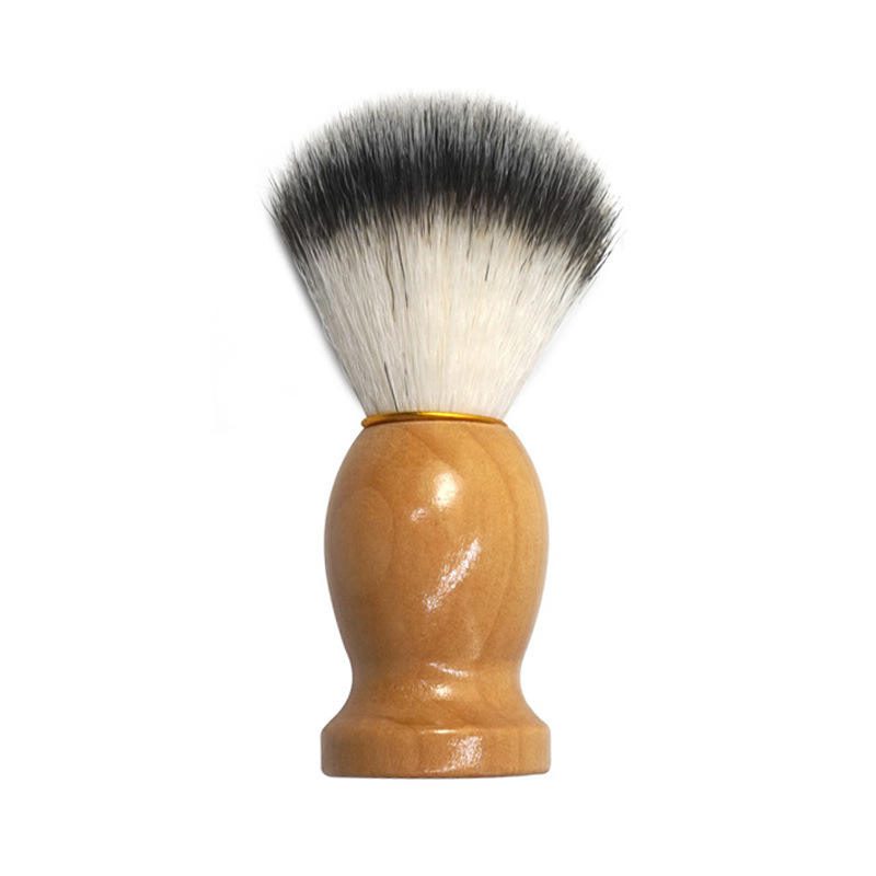 JEYGO shaving kit featuring a wooden handle beard shaving brush with stainless steel bowl, designed for classic wet shaving routines.