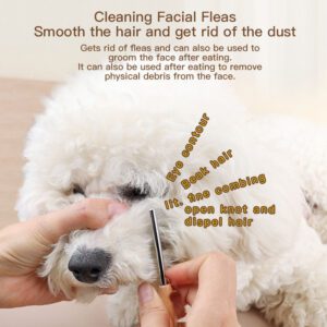 Ebony wood pet grooming comb with stainless steel teeth for effective hair removal and detangling.