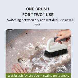 JEYGO plastic clothes cleaning brush with ergonomic handle and durable plastic bristles for fabric care.