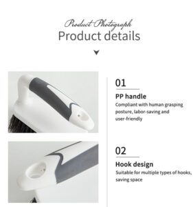 JEYGO plastic clothes cleaning brush with ergonomic handle and durable plastic bristles for fabric care.