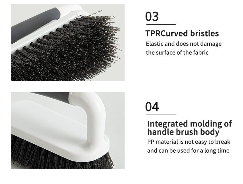 JEYGO plastic clothes cleaning brush with ergonomic handle and durable plastic bristles for fabric care.