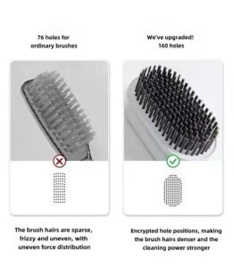 JEYGO clothing cleaning brush with ergonomic plastic handle, designed for easy stain removal during laundry care.