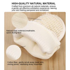 JEYGO Jute Exfoliating Glove, designed to remove dead skin cells, providing gentle exfoliation for smooth, glowing skin with eco-friendly materials.