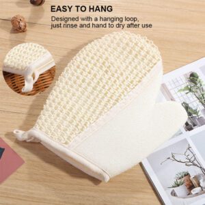 JEYGO Jute Exfoliating Glove, designed to remove dead skin cells, providing gentle exfoliation for smooth, glowing skin with eco-friendly materials.