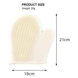JEYGO Jute Exfoliating Glove, designed to remove dead skin cells, providing gentle exfoliation for smooth, glowing skin with eco-friendly materials.