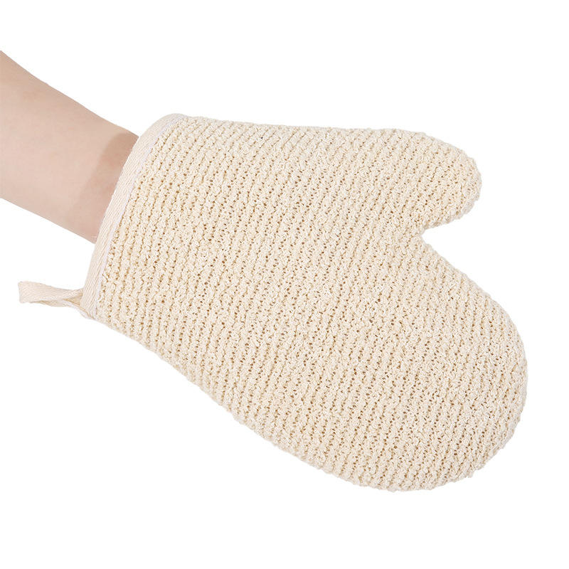 JEYGO Hemp Exfoliating Gloves, made with natural hemp fibers for effective skin exfoliation, ideal for removing dead skin cells and improving circulation.