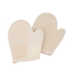 JEYGO Hemp Exfoliating Gloves, made with natural hemp fibers for effective skin exfoliation, ideal for removing dead skin cells and improving circulation.
