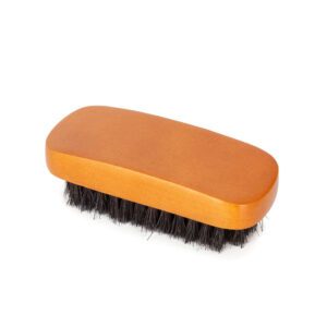 JEYGO boar bristle brush with a solid wooden handle, designed for men’s daily grooming and beard care routines.
