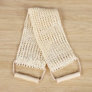 JEYGO Exfoliating Shower Scrubber made from natural flax, designed for effective skin exfoliation and a relaxing shower experience.