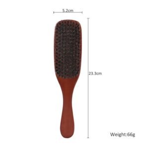 JEYGO soft boar bristle beard brush with wooden handle, designed for gentle daily men’s beard care and grooming.