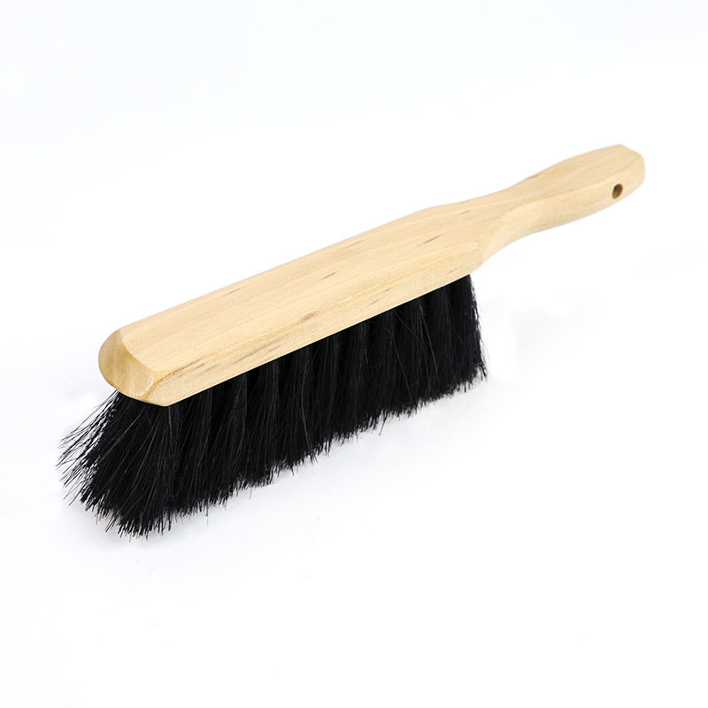 JEYGO wooden cleaning brush with long handle and dense bristles, suitable for dust removal and daily cleaning tasks.