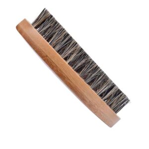 JEYGO men’s shaving brush made with natural boar bristles and a solid wooden base, designed for precise grooming and beard care.