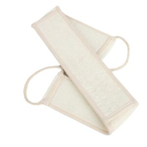 JEYGO Flax Loofah Back Scrubber, an ideal tool for deep cleansing and skin rejuvenation, made with sustainable materials.