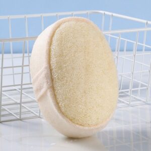 JEYGO natural loofah bath sponge made from plant-based loofah, designed for gentle exfoliation and daily body cleansing.