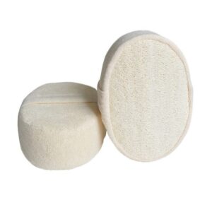 JEYGO natural loofah bath sponge made from plant-based loofah, designed for gentle exfoliation and daily body cleansing.