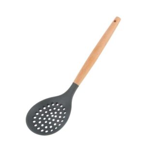 JEYGO silicone spatula with wooden handle, designed for non-stick cookware and professional kitchen use.