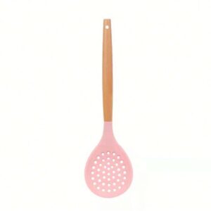 JEYGO silicone spatula with wooden handle, designed for non-stick cookware and professional kitchen use.
