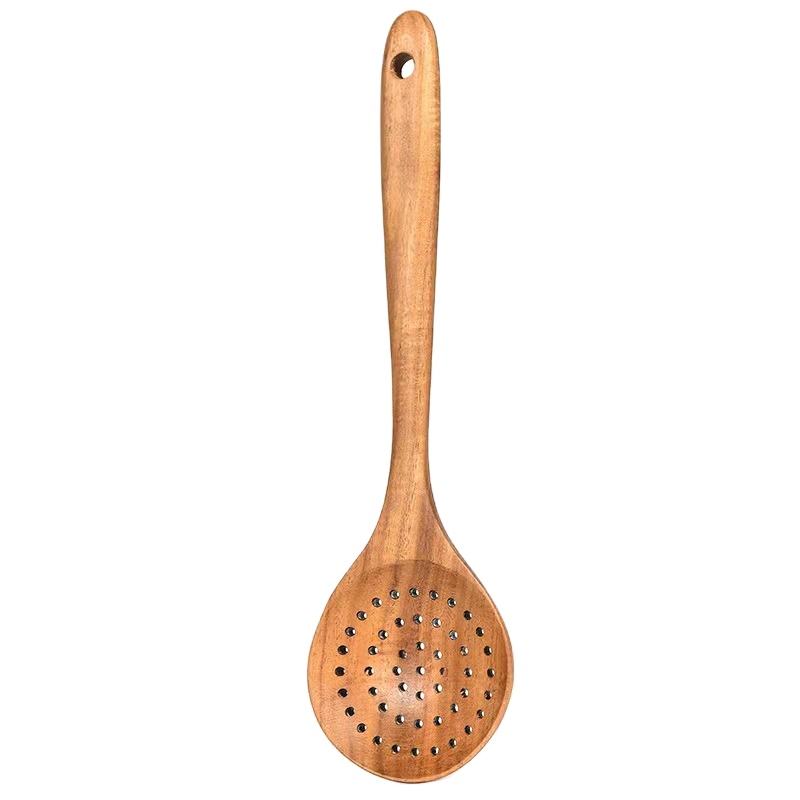JEYGO wooden dinner spoon made from solid wood, suitable for table use and everyday cooking.