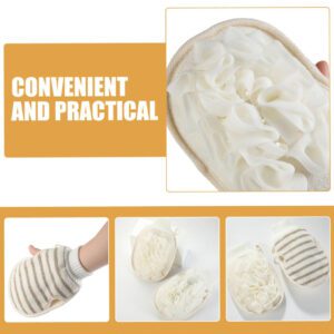 JEYGO exfoliating mitts featuring dual-texture design, suitable for spa scrubbing and daily body cleansing routines.