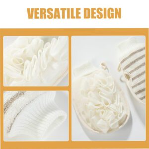 JEYGO exfoliating mitts featuring dual-texture design, suitable for spa scrubbing and daily body cleansing routines.