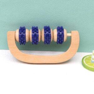 JEYGO wooden trigger point massager with rolling nodes for targeted muscle relaxation.
