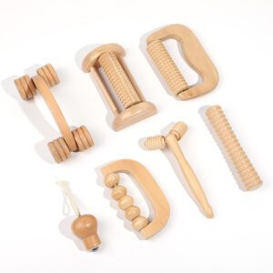 JEYGO wooden body contouring massage tool designed for lymphatic massage and body sculpting routines.