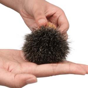 JEYGO boar bristle beard brush with wooden handle, suitable as a shaving soap brush for traditional wet shaving routines.