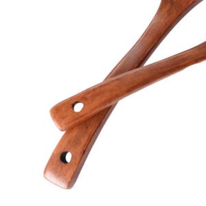 JEYGO wooden soup spoon made from solid natural wood, suitable for everyday cooking and dining use.