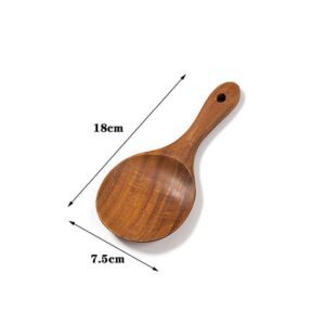 JEYGO wooden rice spoon made from solid wood, designed for daily cooking and serving.