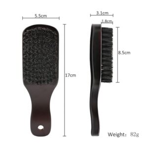 JEYGO beard grooming brush made with boar bristles and wooden handle, designed for effective daily beard care.