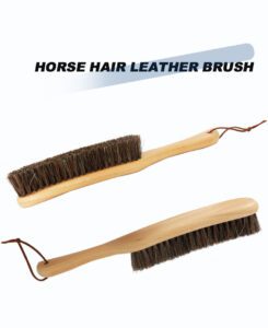 JEYGO horse hair dust removal brush with wooden handle, suitable for lint, dust, and surface cleaning.
