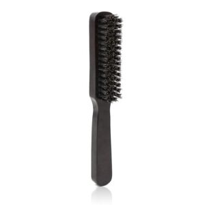 JEYGO boar bristle beard brush with slim wooden handle, designed for daily beard grooming and care.
