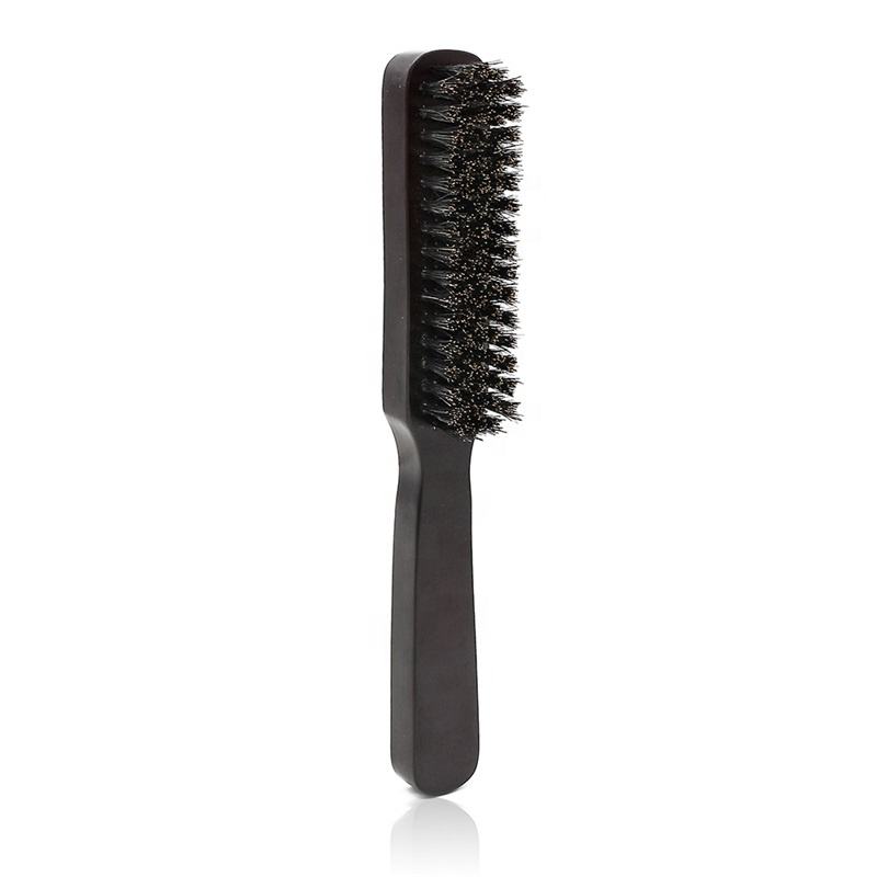 JEYGO boar bristle beard brush with slim wooden handle, designed for daily beard grooming and care.