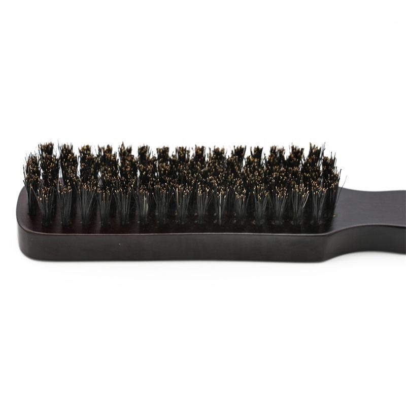 JEYGO boar bristle beard brush with slim wooden handle, designed for daily beard grooming and care.