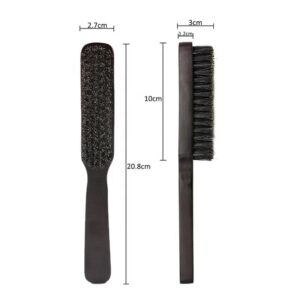 JEYGO boar bristle beard brush with slim wooden handle, designed for daily beard grooming and care.