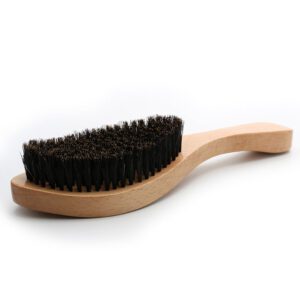 JEYGO wooden clothes brush with natural bristles, designed for effective fabric and surface cleaning.