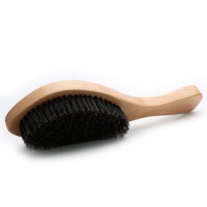 JEYGO wooden clothes brush with natural bristles, designed for effective fabric and surface cleaning.